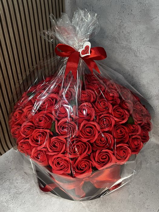 Букет из мыльных роз, мильні букети, 101 роза