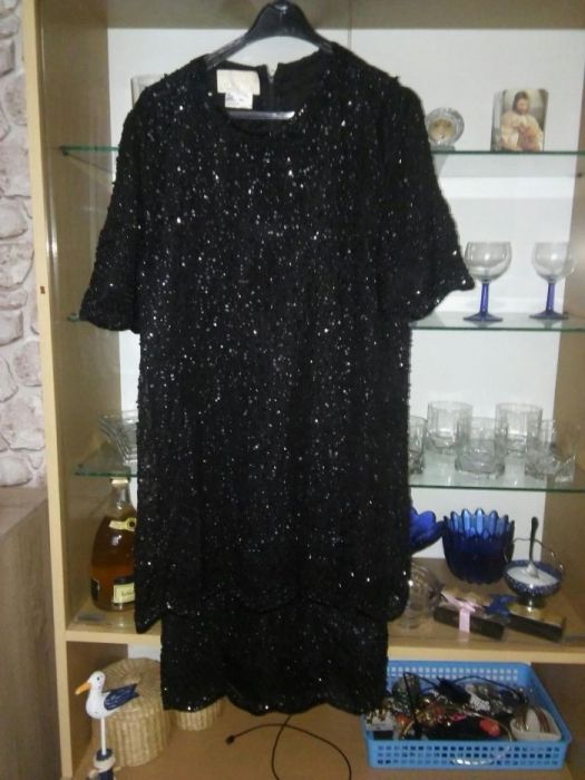 Sukienka tunika błyszcząca