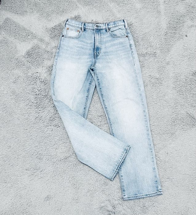 Gap r. 27 M niebieskie spodnie jeansy szeroka nogawka mom fit