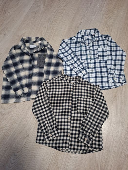 Koszula Zara chłopiec 116 zestaw 3 sztuki
