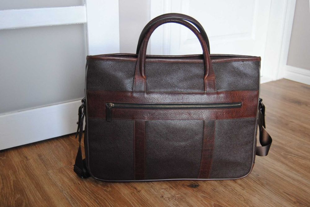 Шкіряна чоловіча сумка портфель Alfred Dunhill / кожаная сумка