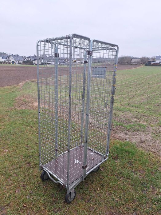 Mobilny Rollkontener, platformowy wózek/siatkowy kontener transportowy