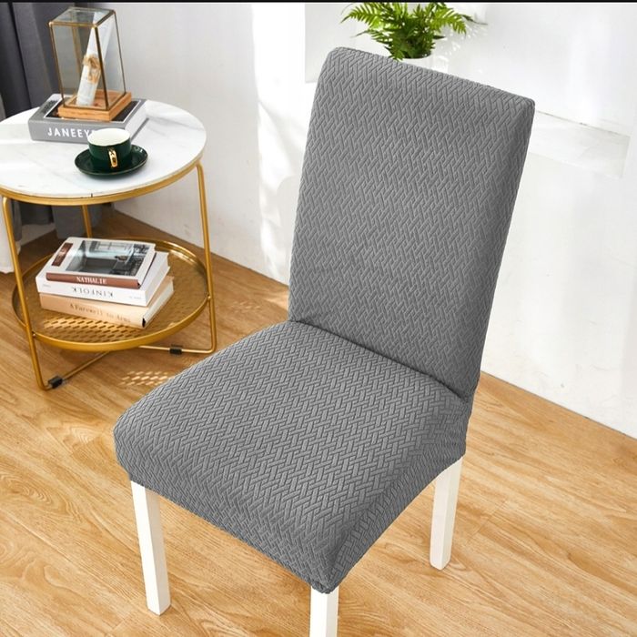 !! 4 NOWE pokrowce !! Uniwersalne szare odnowienie krzeseł szybko