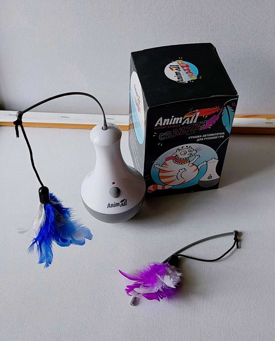Іграшка-неваляшка для котів AnimAll CrazZzy, сіра