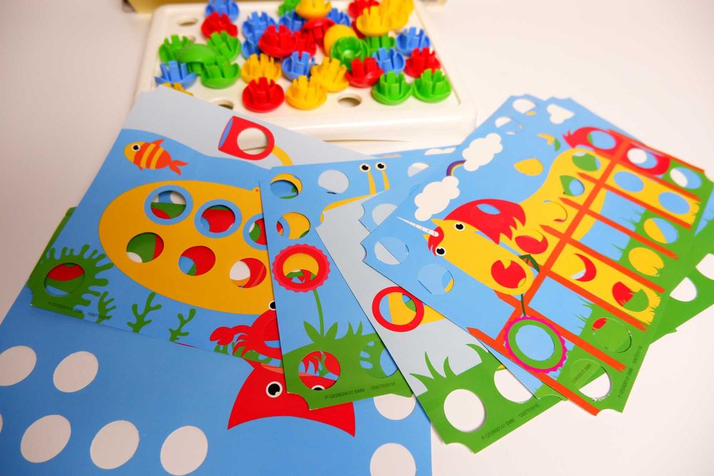 Крупная мозаика для малышей 2+ игрушки развивающие сортер первая