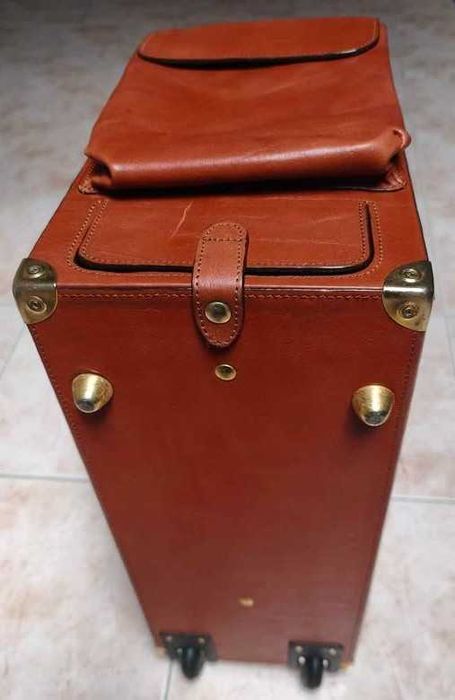Mala de piloto em pele genuína