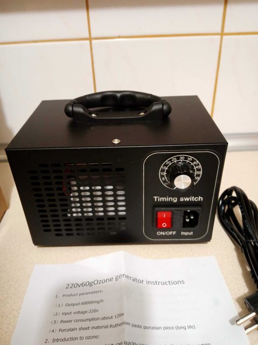 Generator ozonu , czarny ozonator. dezynfekcja astma po zalaniu roztocza kurz