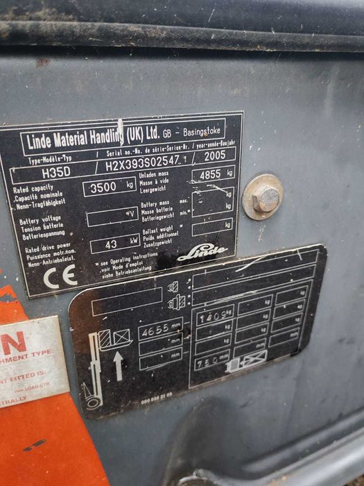 Linde H35d triplex wolny skok