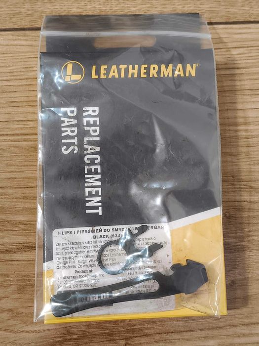 Leatherman Klips i pierścień do smyczy, czarny