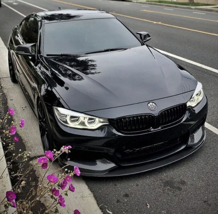 BMW F32 F33 F36 Nerki Atrapa Przedniego Zderzaka M4 czarny połysk
