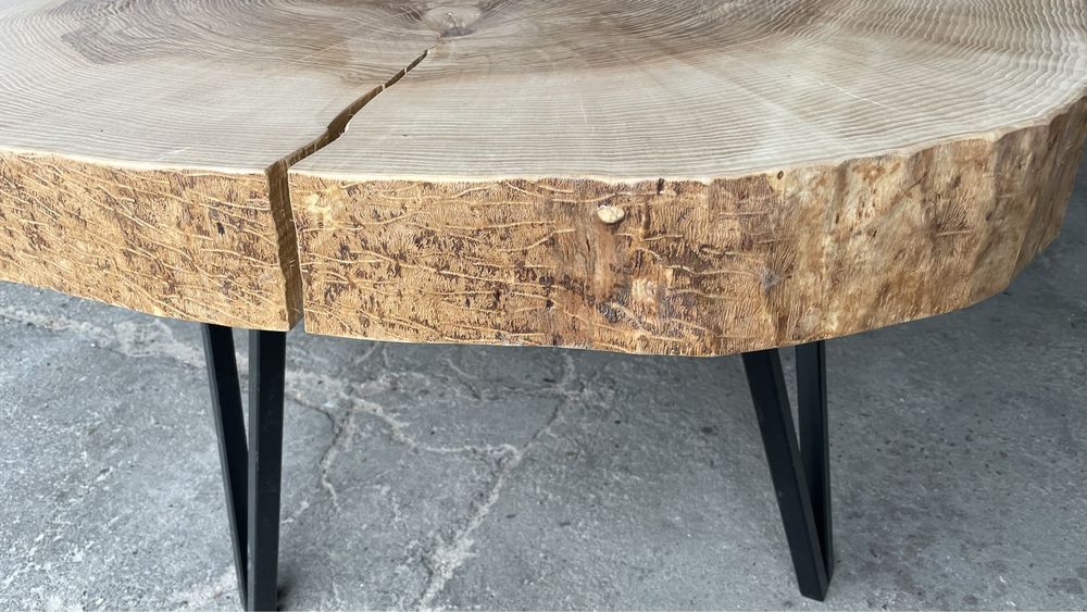 Stół okrągly, monolit jesionowy 120 cm