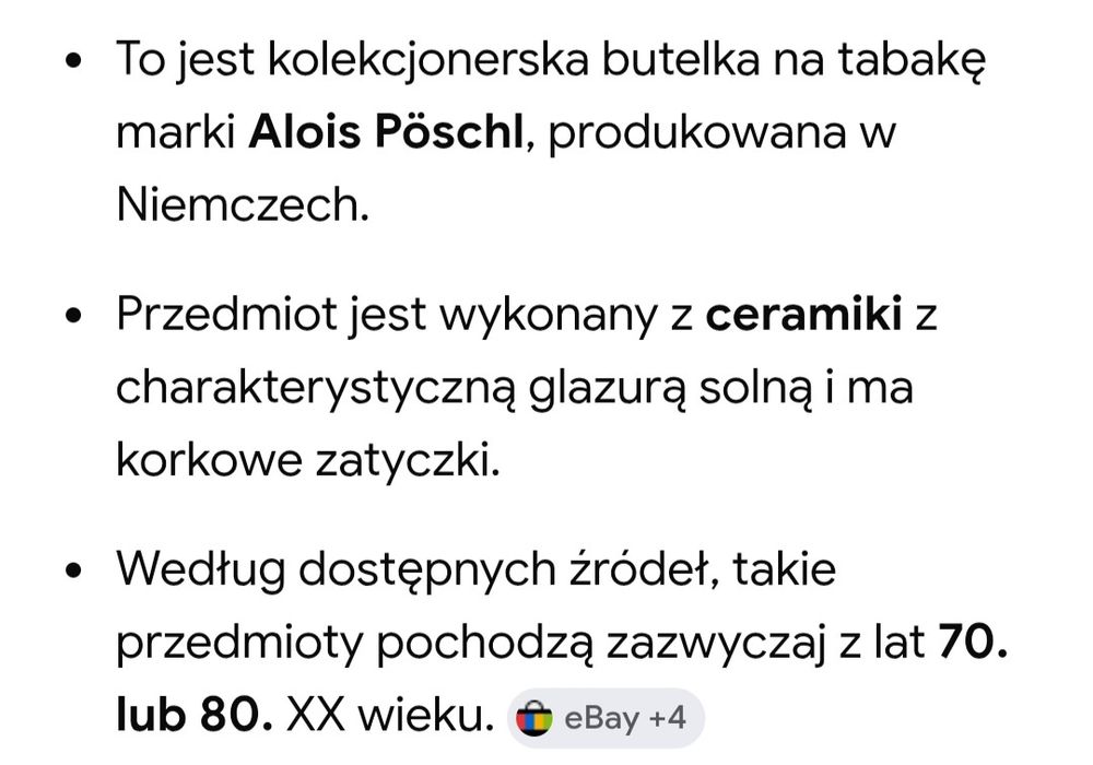 Kolekcjonerska  butelaczka