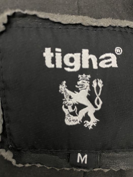 Kurtka skorzana tigha rozm M etno szara