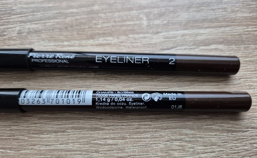 Pierre Rene kredka do oczu, eyeliner, ciemny brąz -  2sztuki