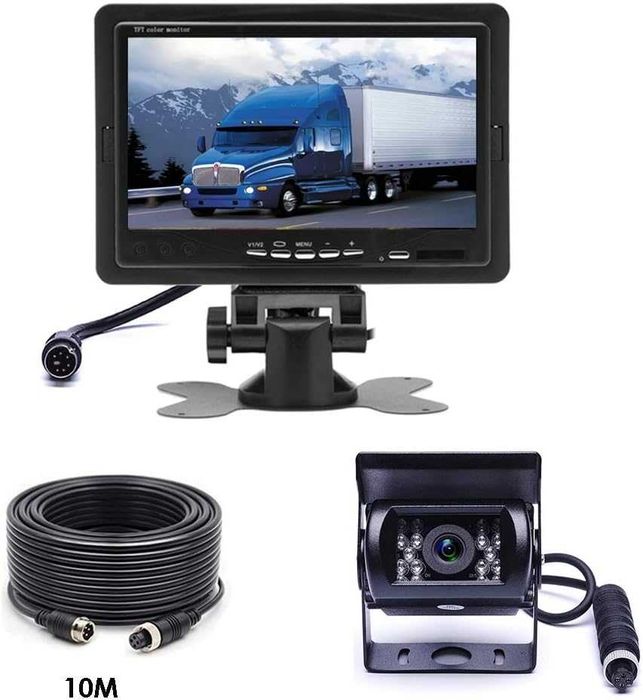 Kamera Cofania Samochodowa 7" HD Monitor 18 IR LED 10m Przewód