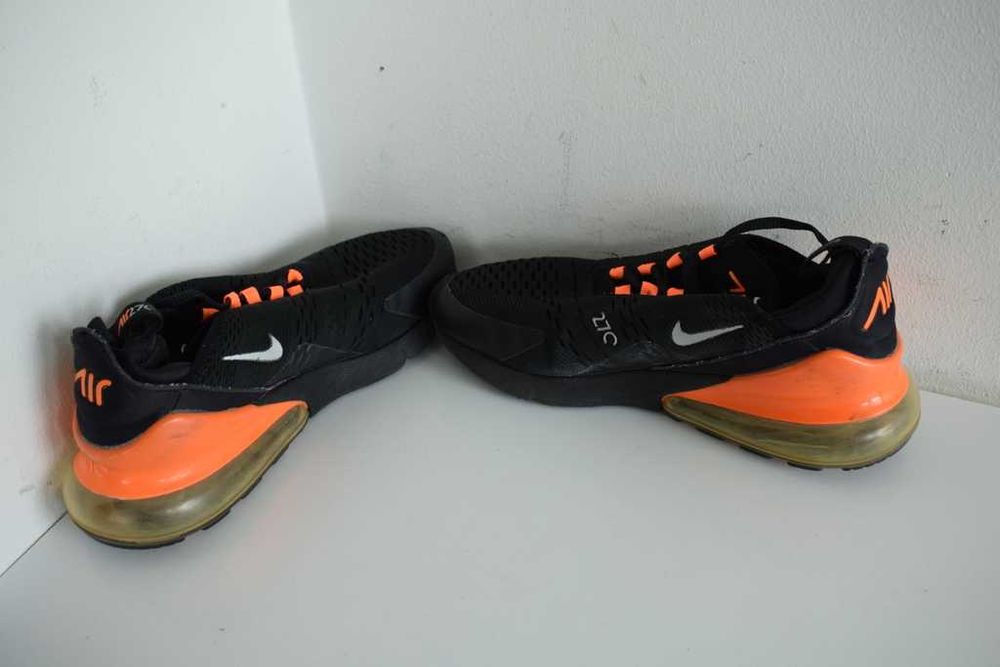 Nike Air Max 270 czarne 39 z pomarańczową wstawką sneakersy