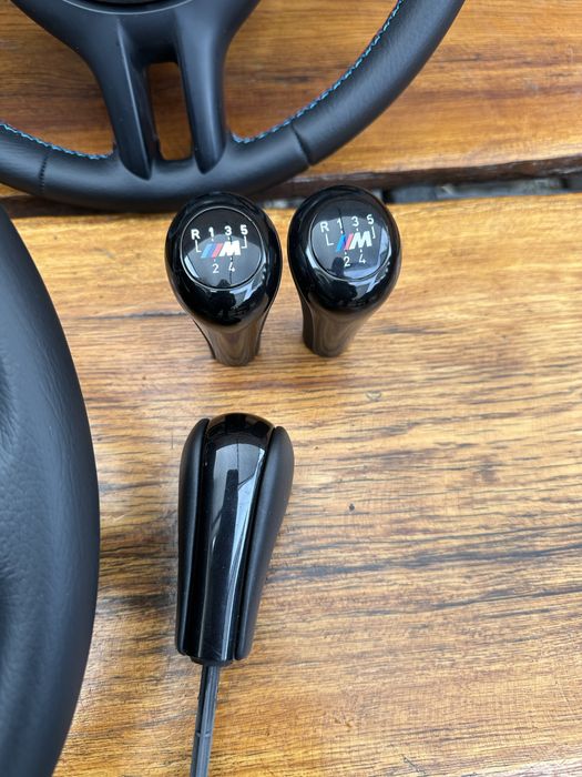 Бмв спорт руль, м ручка мкпп,перешитий в шкіру