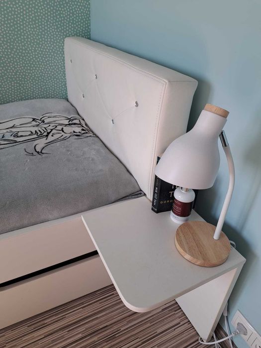 Łóżko białe Meblik/Fashion Mint - jak nowe