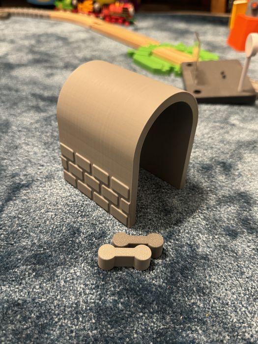 Tunel do kolejki drewnianej z Ikea Brio