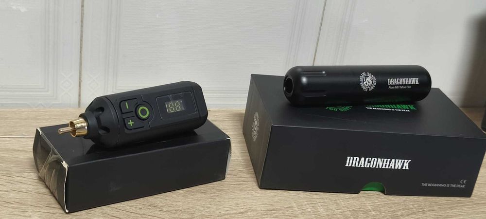 Kit Tatuagem máquina Dragonhawk + bateria como novo.