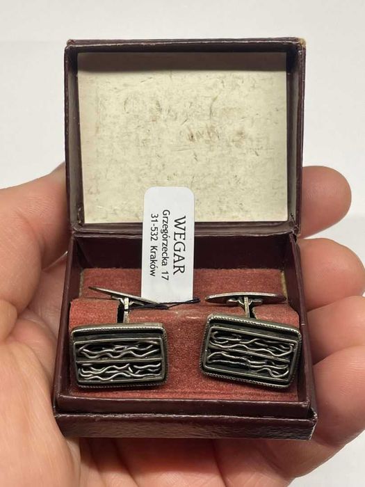 Warszawskie Srebrne Spinki do Koszuli - Oryginalne Etui 11,15g - ORNO