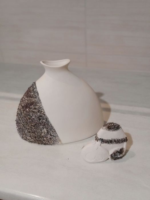 Komplet wazon z kotem