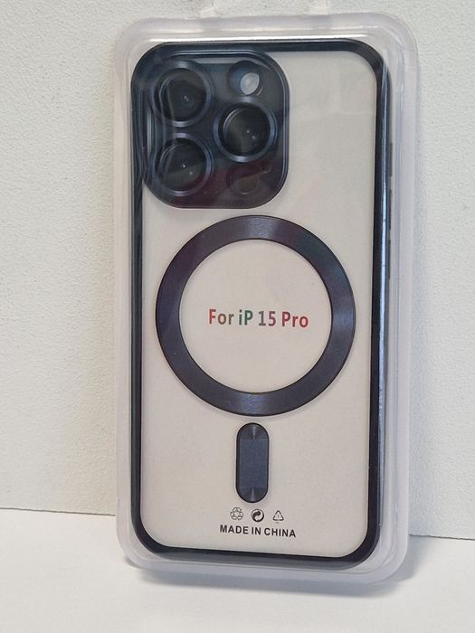 Metallic Magsafe Case do Iphone 15 Pro Niebieski