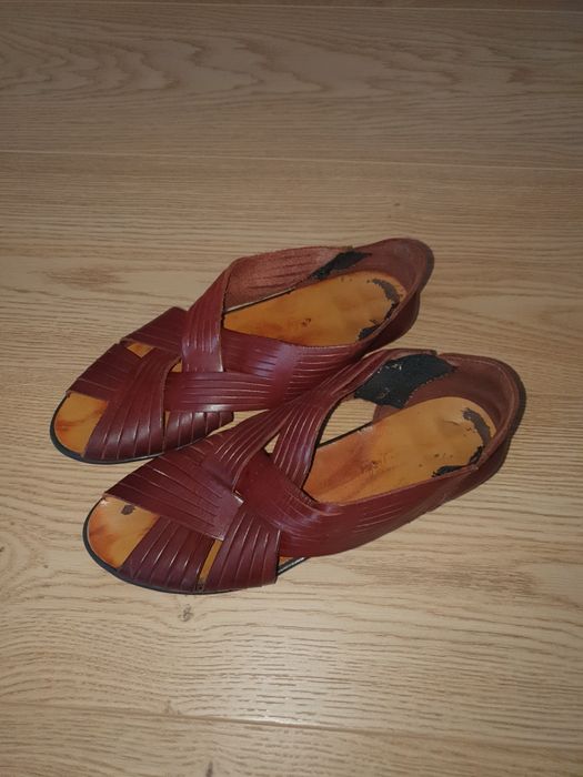 Sandały skórzane r 37- max 23,5cm