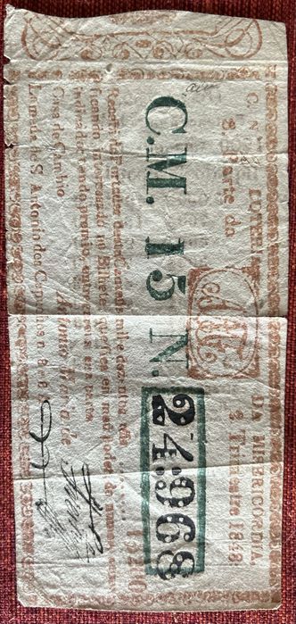 Lotaria fracção ano 1848