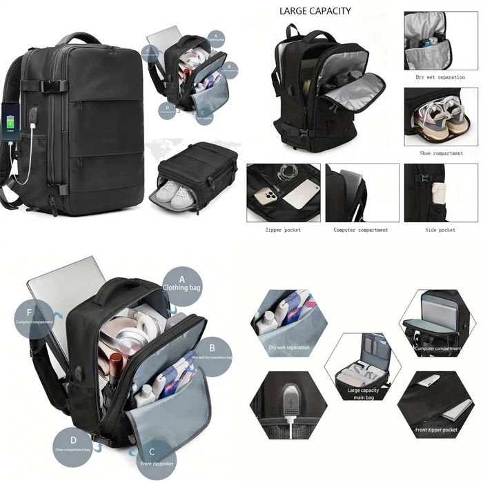 Mochilas de Viagem "Low Cost". Novos modelos e preços. Novas.