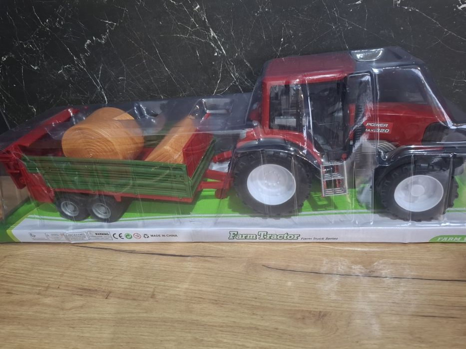 MEGA ZESTAW FARMERA NOWY Traktor + Przyczepa Konie i Wóz Paszowy