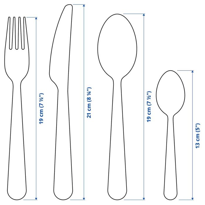 NOVOS - Faqueiro DRAGON IKEA de 22 peças, em aço inoxidável - PVP €20