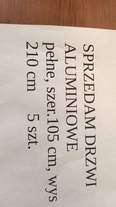 Drzwi aluminiowe