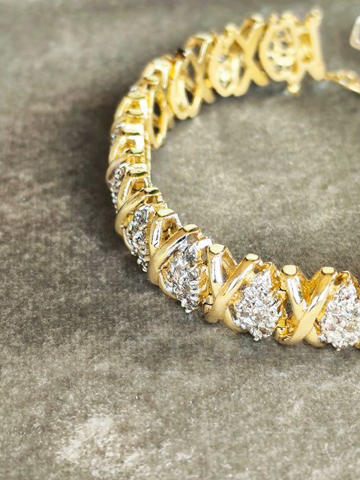 Bransoletka złota z diamentami 4,5 ct. / certyfikat