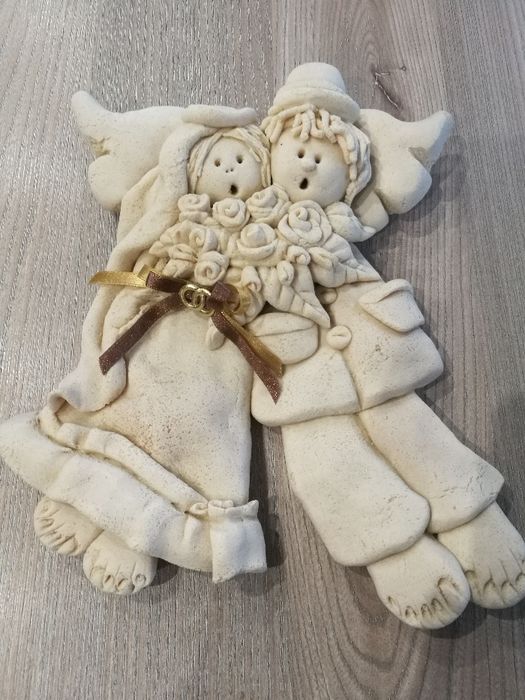 Figurka z masy solnej prezent na wesele ślub para młoda