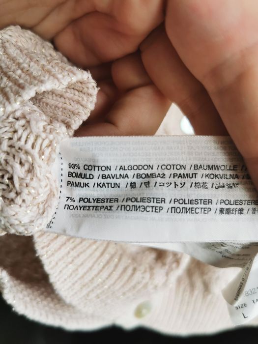 Sweter ażurowy Mango r. M pudrowy róż