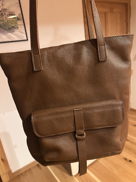 ZUZIA GÓRSKA torebka skórzana  mass pocket choco