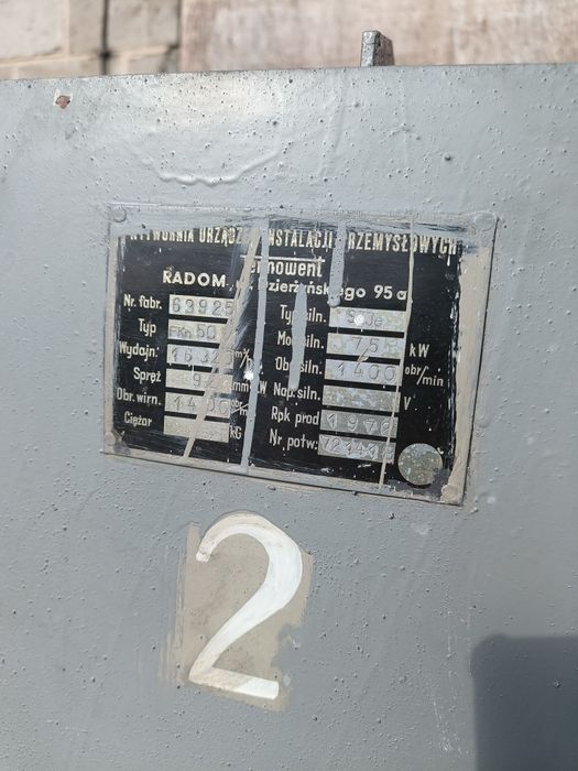 Wentylator dmuchawa promieniowa wyciąg duży z silnikiem 7,5kW