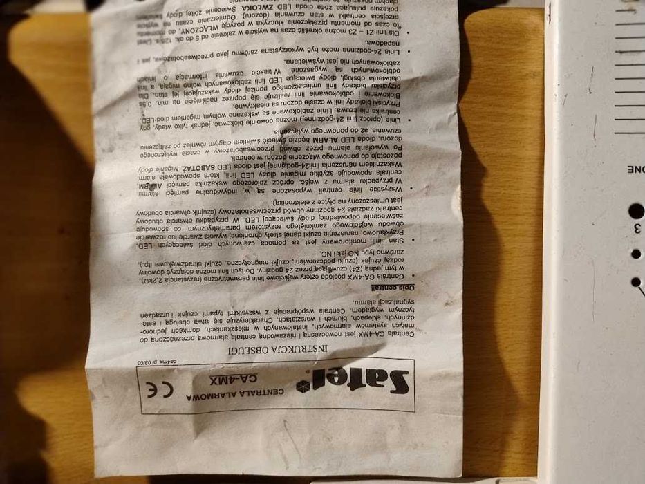 Centrala alarmowa SATEL CA-4MX, system alarmowy z szyfratorem i syreną