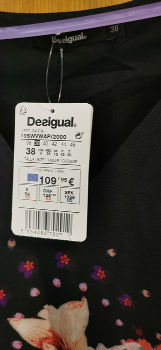 Vestido Desigual Novo 38