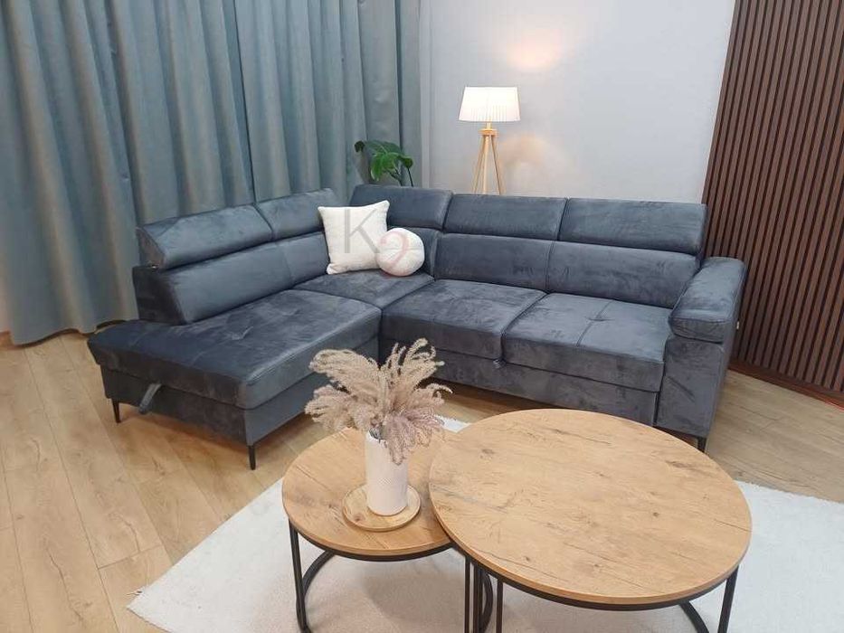 Narożnik Rimo USB Kanapa Sofa Rogówka do salonu Rozkładana ,Pojemnik