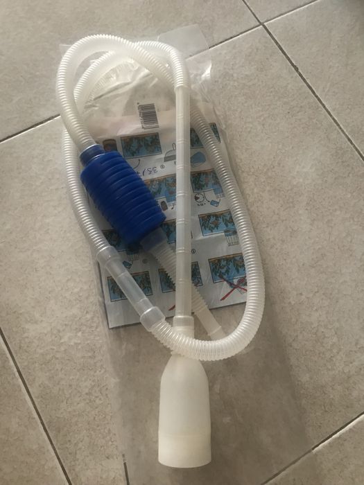 Aquarofilia: Sifão, camaroeiro e 7kg de areão.