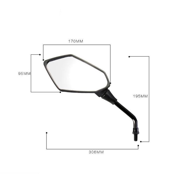 Espelhos moto homologados de haste rosca 10 mm e 8 mm