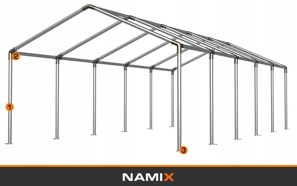 Namiot COMFORT 5x10 imprezowy handlowy altana PVC 560g/m2