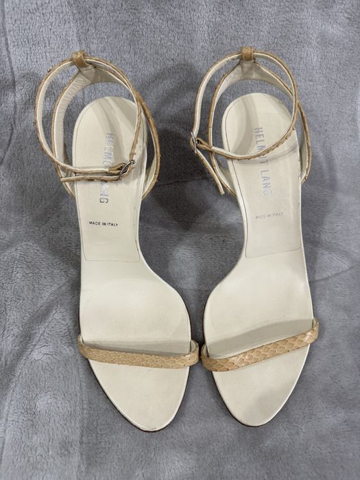 Helmut Lang Vintage Summer 2004 Snake pattern Sandals Heels 38 damskie sandały buty na obcasie