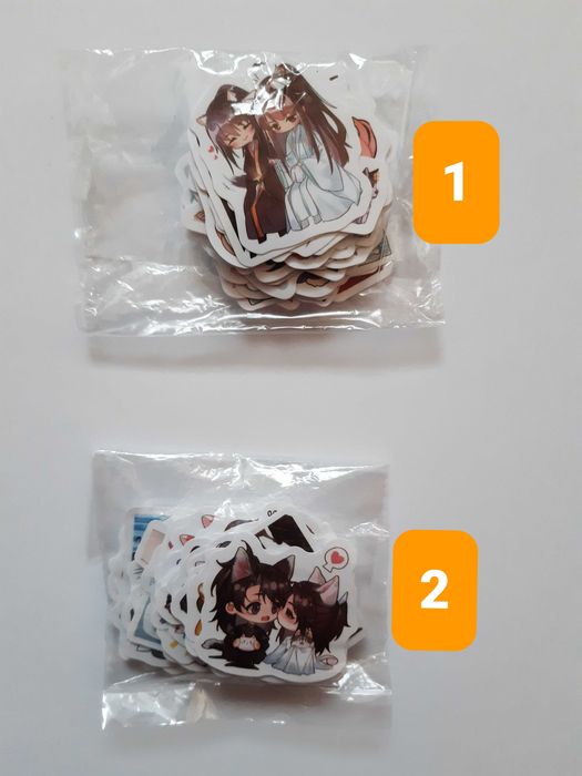 Naklejki (52szt) The Husky and His White Cat Shizun: Erha, 2ha