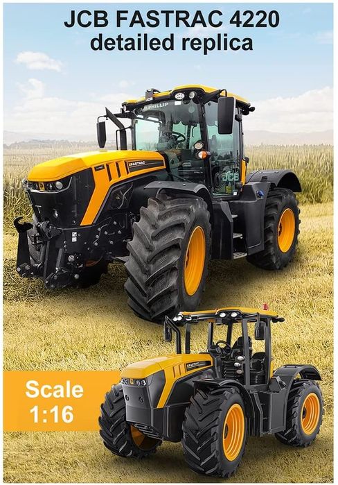 Tractor máquina agrícola RC S359 com Sons Luz e engate de reboque