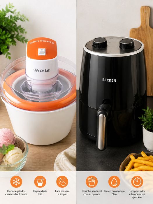 Vendo air frier e máquina de gelados