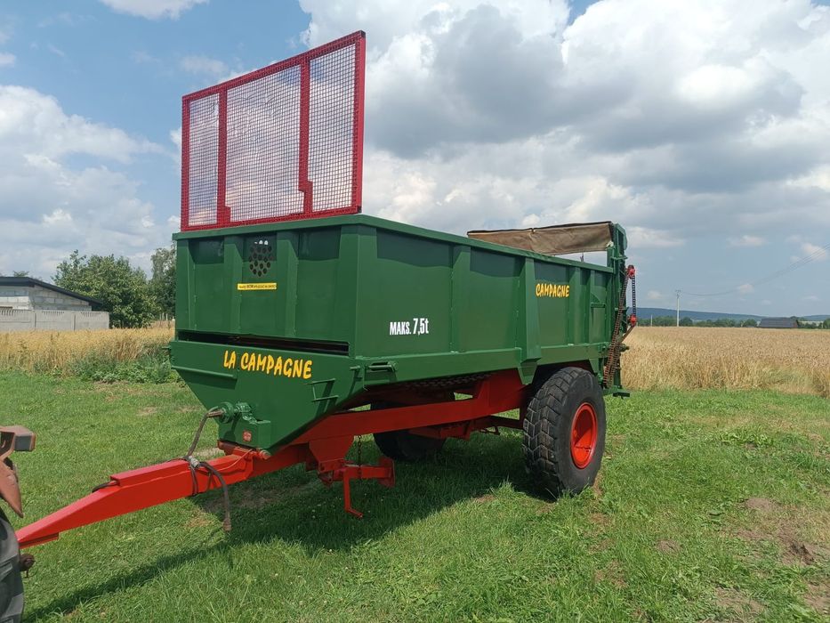 Rozrzutnik obornika La Campagne/Corne, 7,5t, przyczepa wywrotka