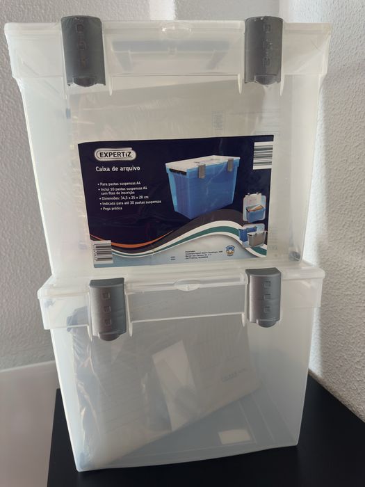 Conjunto de 2 Caixas de Arquivo para Pastas Suspensas A4 – Novas (Expertiz)